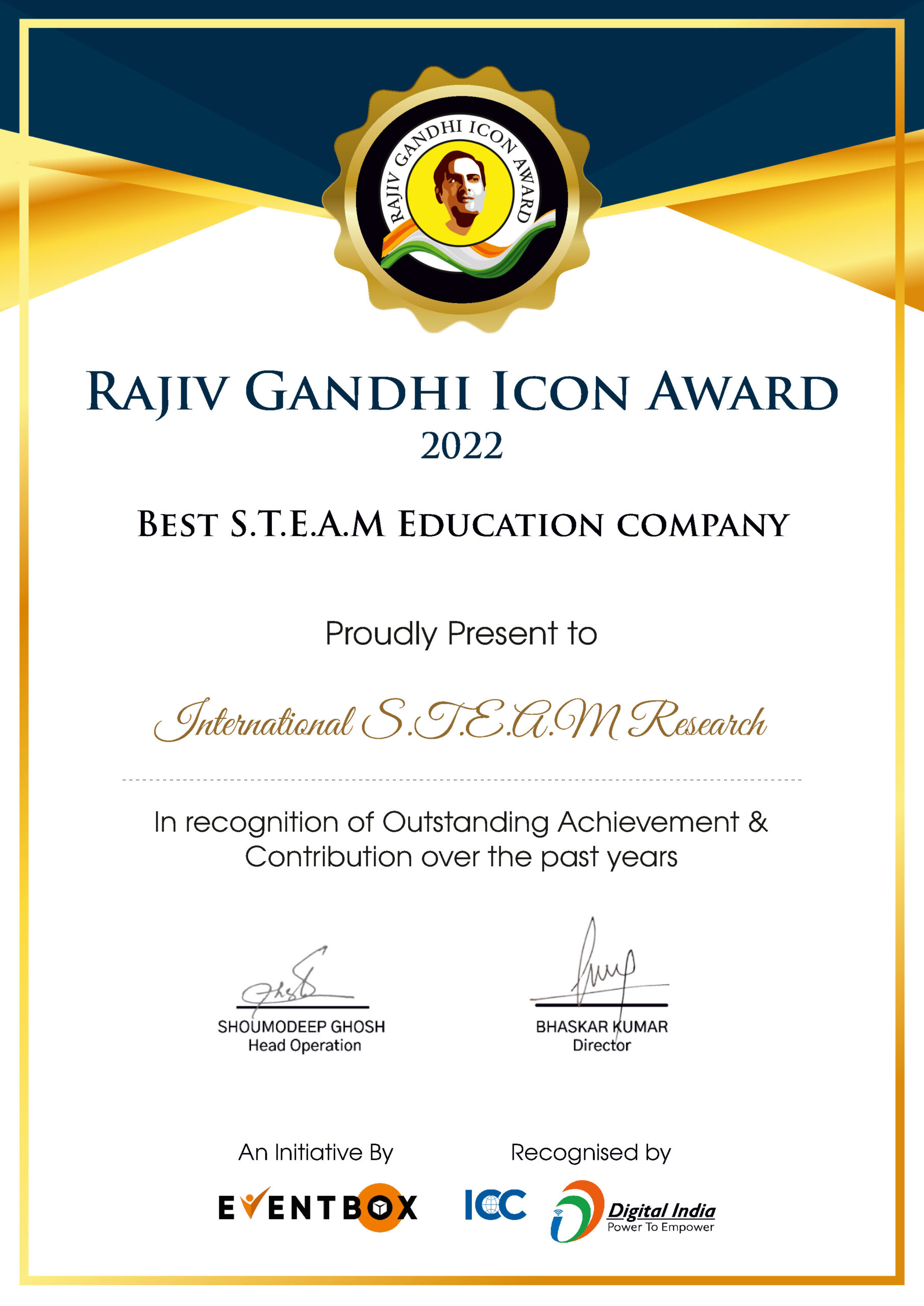 Rajiv Gandhi Icon Award